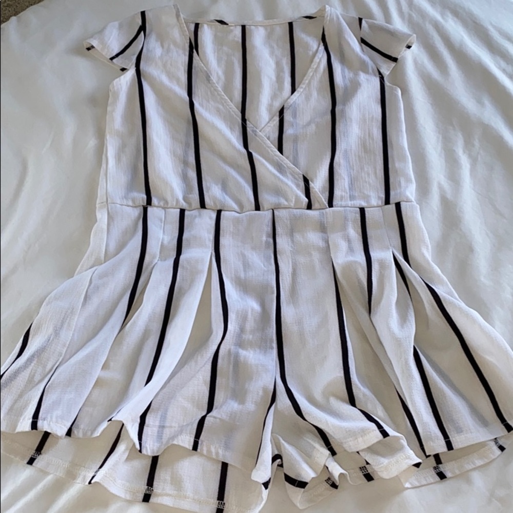 Black and white romper